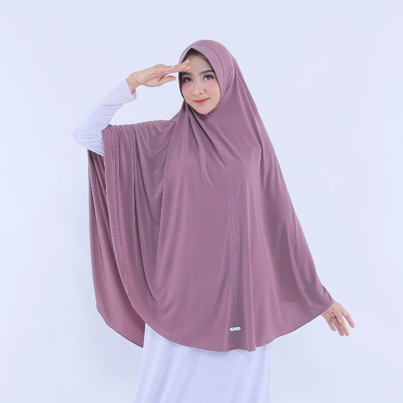 Adzkiya Hijab - Khimar Syar'i  Jilbab Jumbo Ped Big Sais Jersey Premium size XXXL