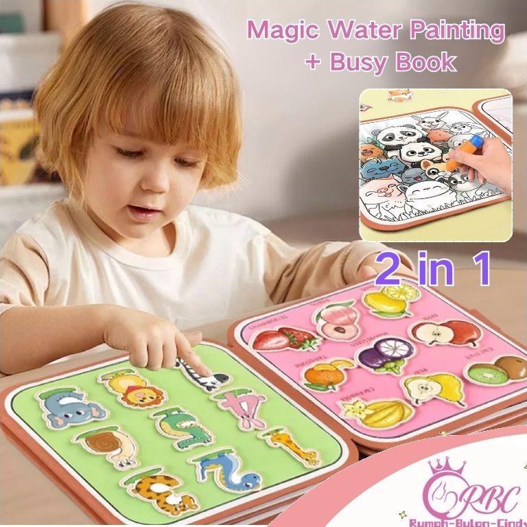 

Penjual Lokal2 in 1 Buku Magic Water Painting Reusable Buku sobek velcro Quiet Book Busy Book Activity Book Buku Mewarnai Buku bergambar Kreatif Edukasi Anak Montessorri