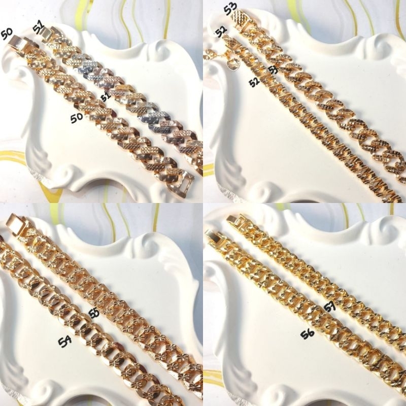 Gelang xuping lapis emas 18k model sisik naga lipan