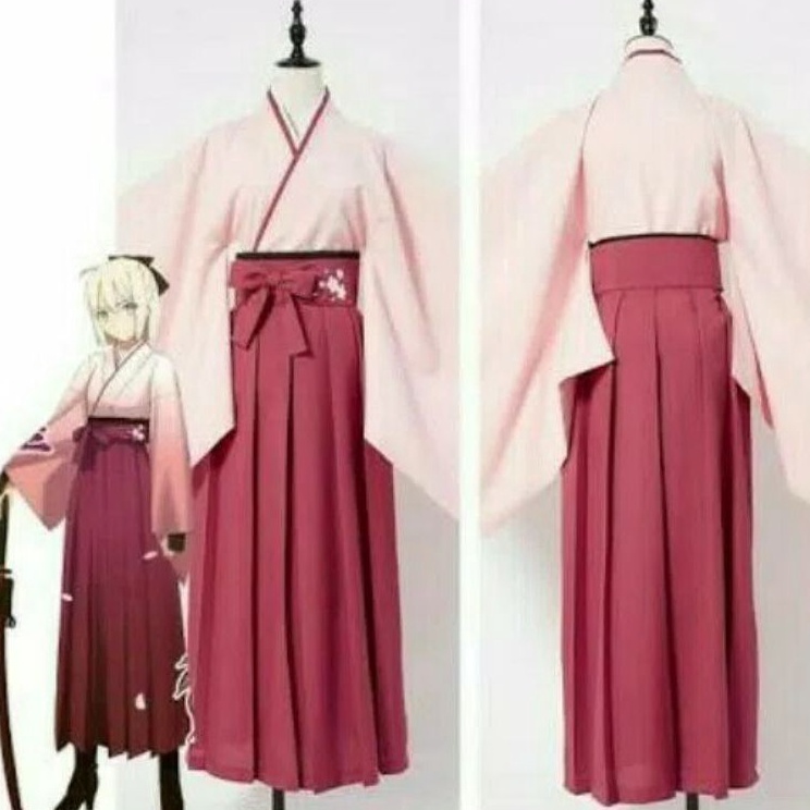 yukata kimono sakura saber baju adat tradisional Jepang costume kostum