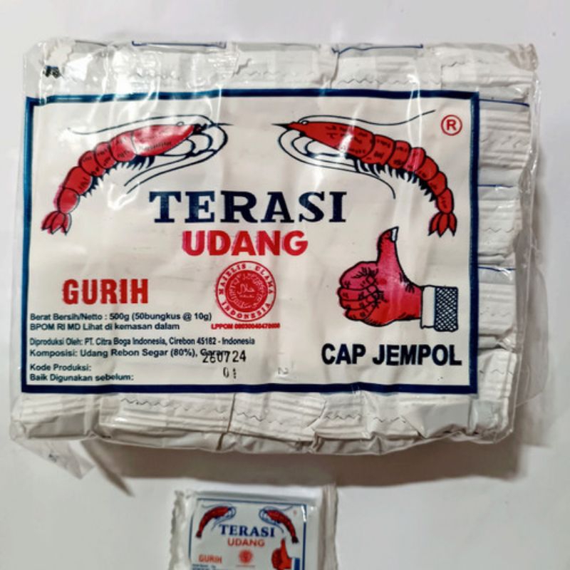 

Terasi Udang Cap Jempol 500gram