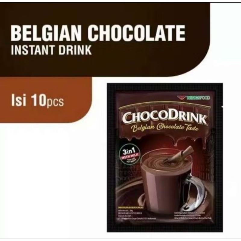 

minuman coklat belgian chocodrink 3in1 isi 5sachet x 28g