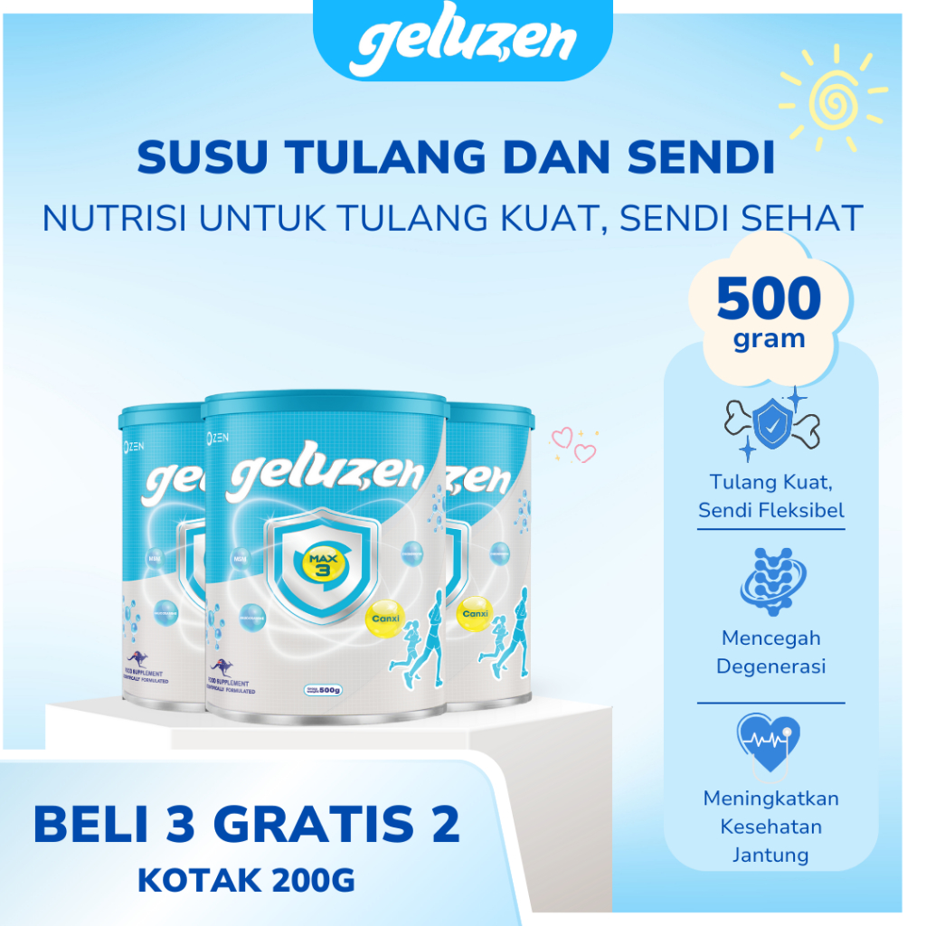 

[ BELI 3 GRATIS 2] GELUZEN SUSU TULANG SENDI TERBAIK NO 1