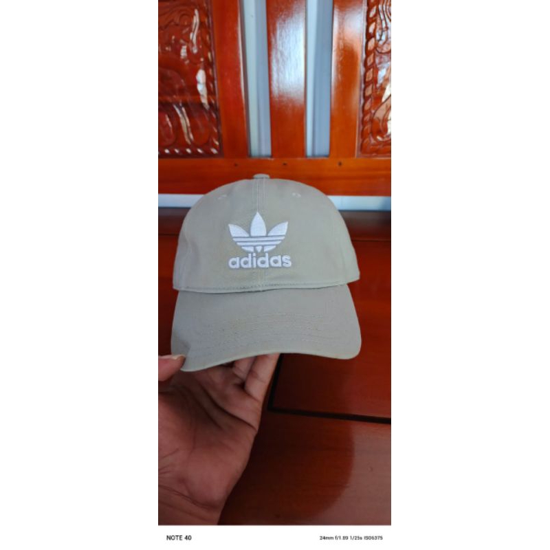 topi caps adidas three foil like new original second