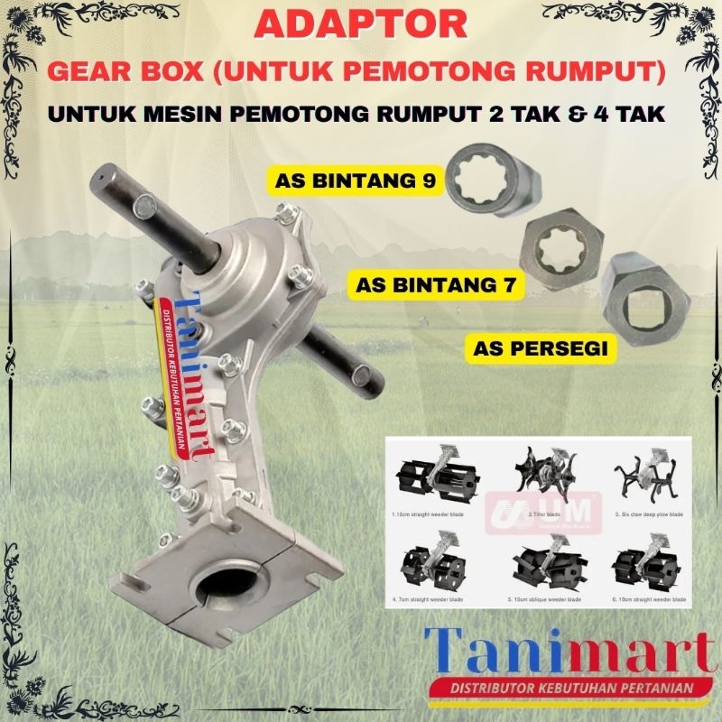 GEAR BOX CULTIVATOR PEMOTONG RUMPUT / GEARBOX MESIN PEMOTONG RUMPUT / GEARBOX MESIN PENGGEMBUR TANAH