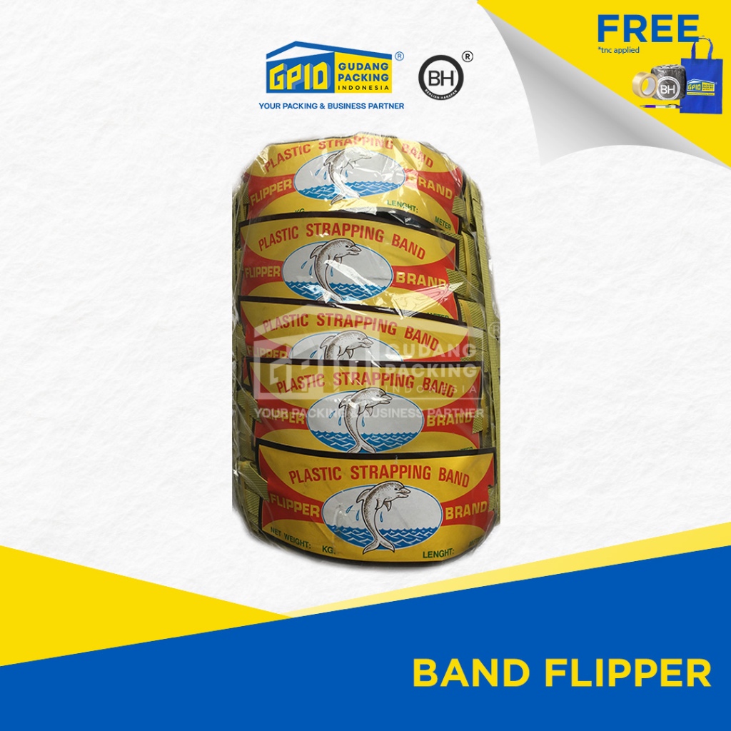 

HJK FLIPPER - Plastic Strapping Band Kuning (1 Kg / 1.5 Kg)