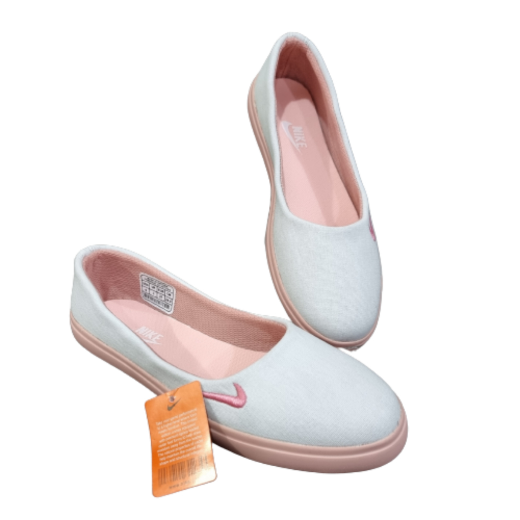 Sepatu Wanita Flat Balet Putih Polos Terbaru Karet Lentur Korean Style Kekinian Dewasa Anak Cewek