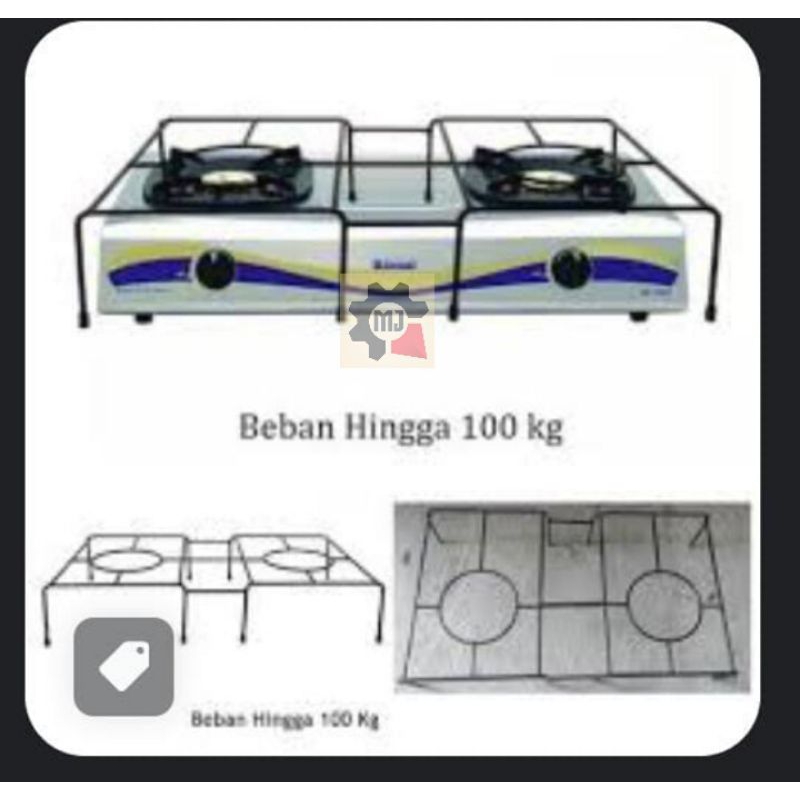 BEHEL KOMPOR GAS 2 TUNGKU/TATAKAN OVEN/BESI DUDUKAN KOMPOR GAS
