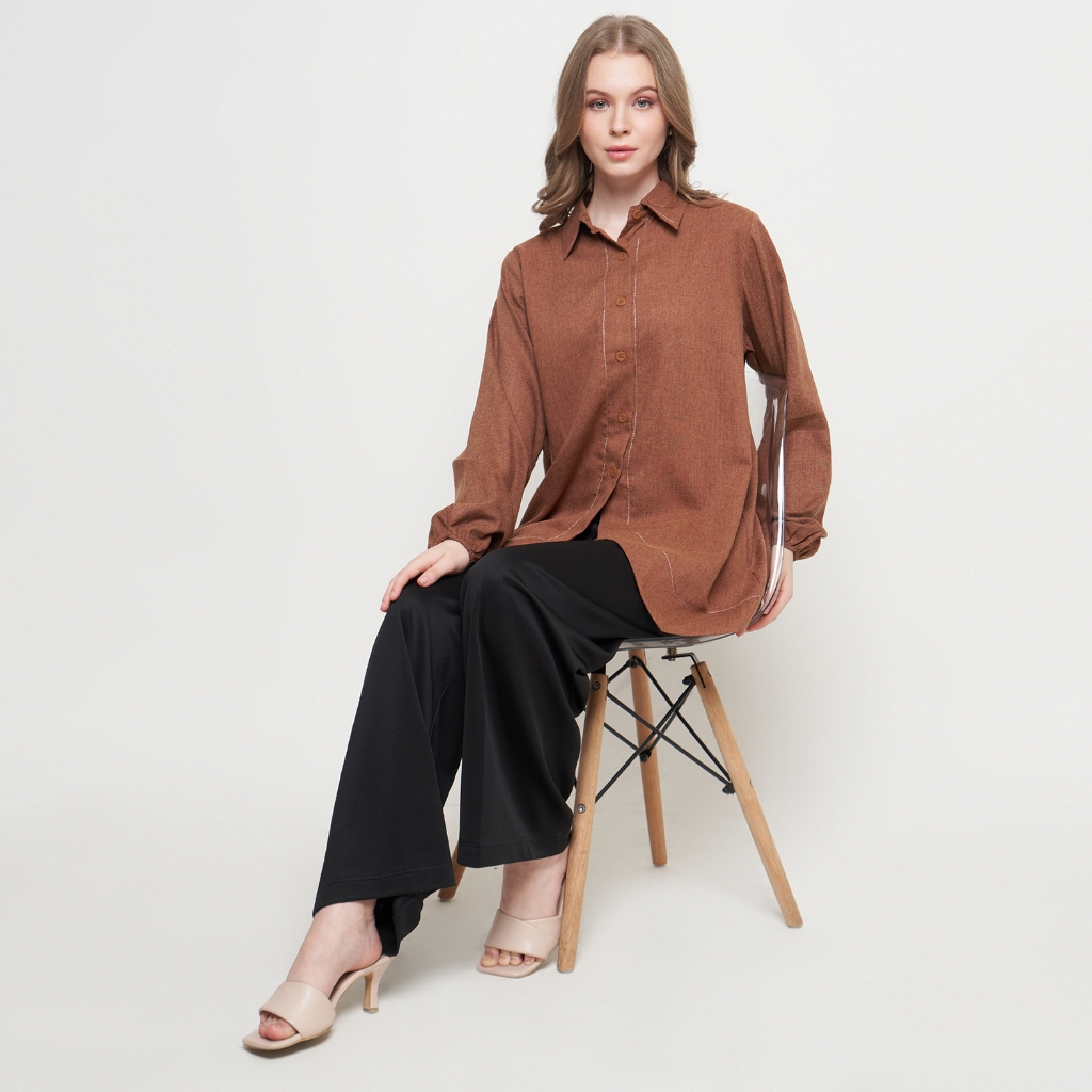 MEARSY ZILA BLOUSE | Baju Atasan Kemeja Wanita Bahan KATUN MADINA | Size Reguler Jumbo