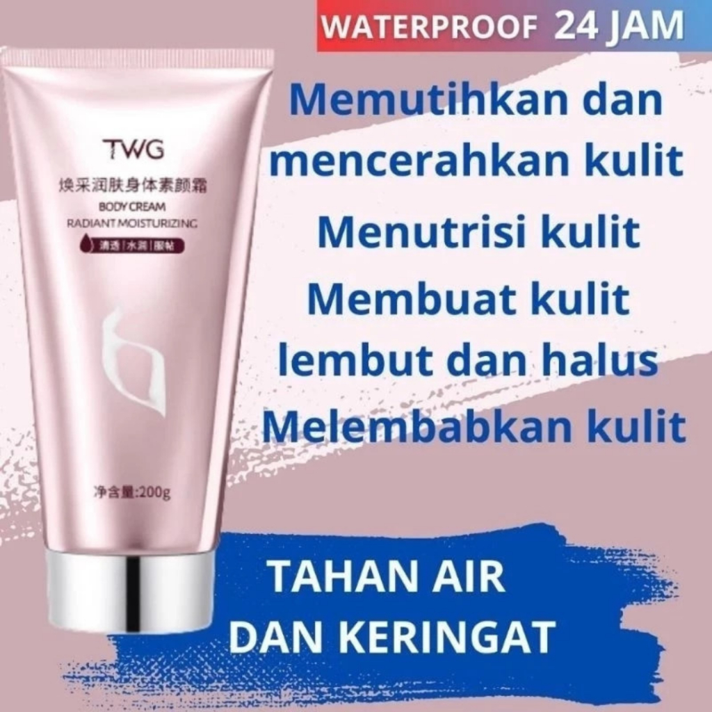 TWG Lotion Pemutih Badan Instant Whitening Body Cream