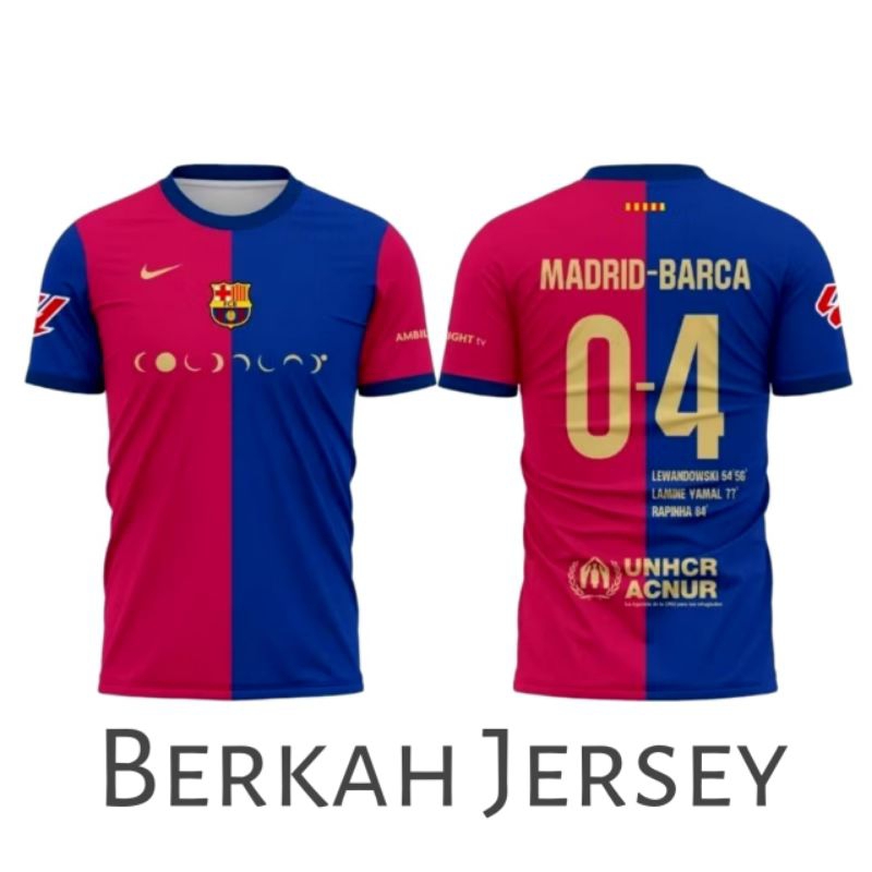 Jersey Spesial El Classico Madrid 0-4 Barca Fullprinting