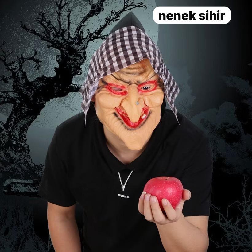 topeng seram topeng hantu topeng cosplay Topeng hallowen Topeng Hantu Momo Halloween Seram Rumah Han