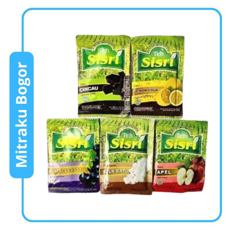 

Teh Sisri 1 Renceng 10 sachet / Gula Batu / Cincau / Mangga