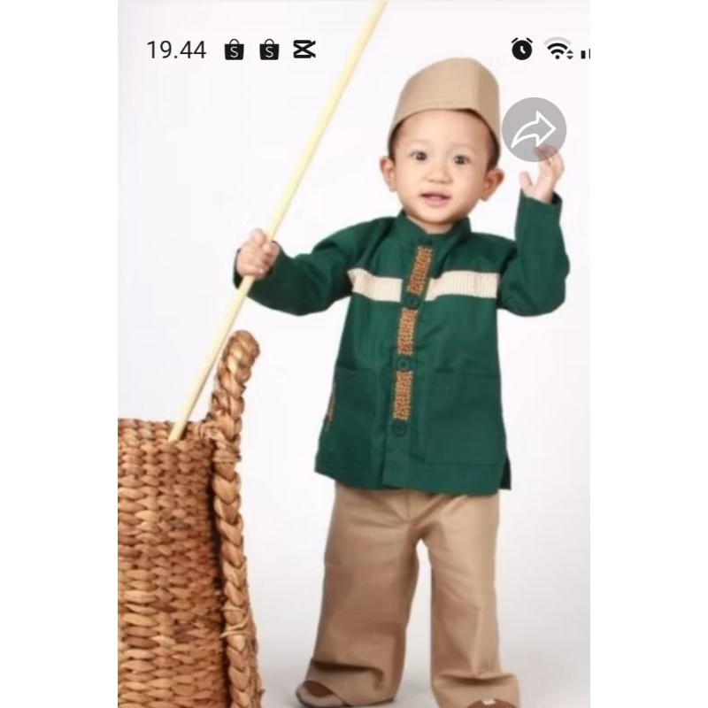 muslim anak laki2 dannis,UK.no.11,d'esmeralda,lg.panjang,warna hijau,promo