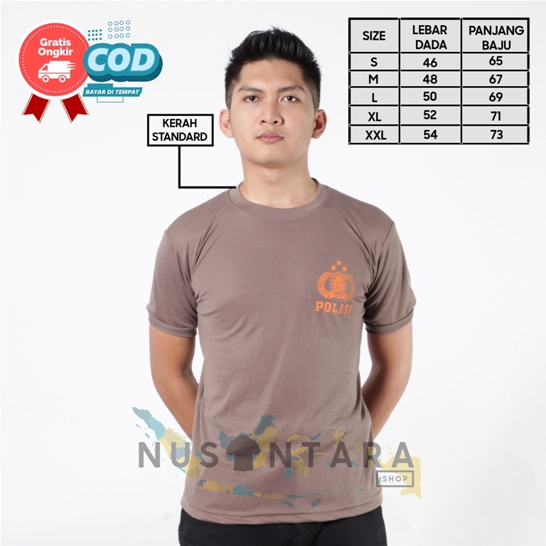 Kaos Polisi Polri Kerah Tinggi & Pendek Kaos Dalam Polisi
