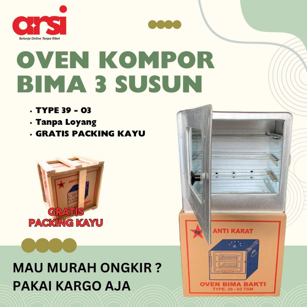 Oven Kompor Bima 3 Susun/Oven Tangkring Bima/Open Kompor Gratis Packing Kayu