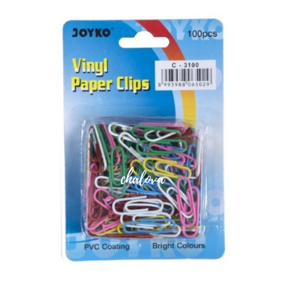 

[LUSIN] PAPER CLIPS JOYKO WARNA-WARNI 3100C / PENJEPIT KERTAS WARNA-WARNI ISI 12 PAK