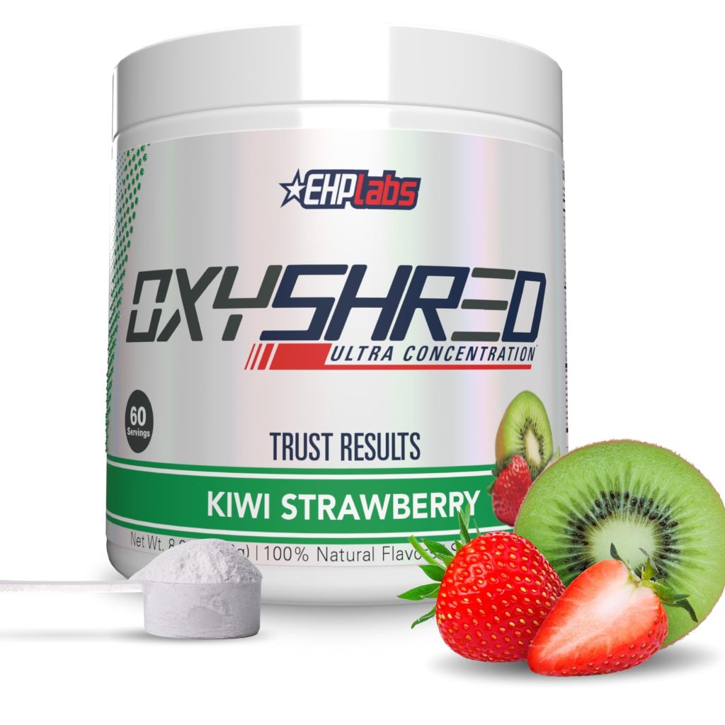 

EHP Labs OxyShred Pre Workout Powder - Preworkout Powder with L Glutamine & Acetyl L Carnitine, Energy Boost Drink - Kiwi Strawberry, 60 Servings