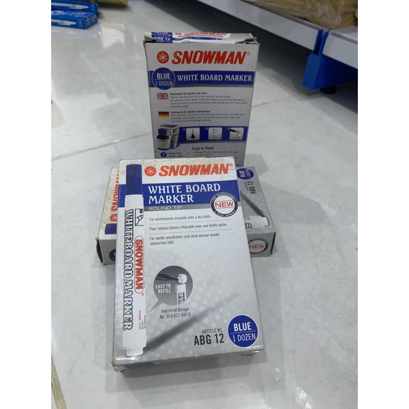 

SNOWMAN BOARD MARKER BIRU ABG-12