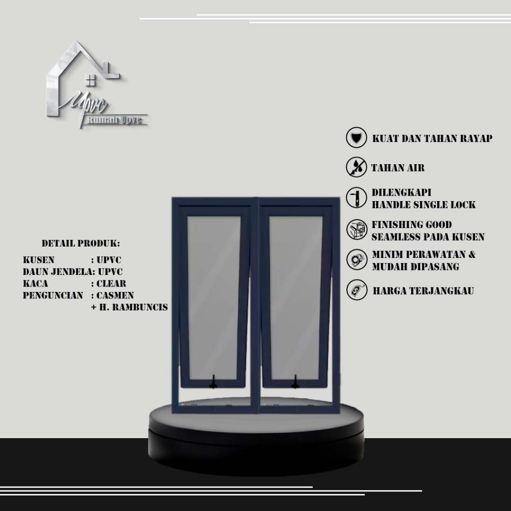 JENDELA UPVC JUNGKIT 2D GREY.JENDELA EROPA