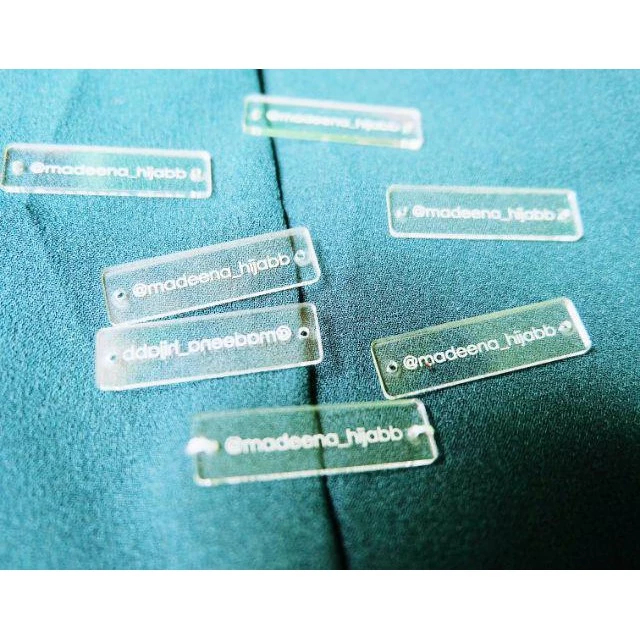 

Label Hijab / Label akrilik clear custom