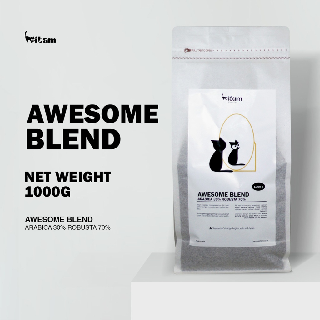 

Espresso Blend 30 Arabika 70 Robusta 1 kg Hitam Roastery
