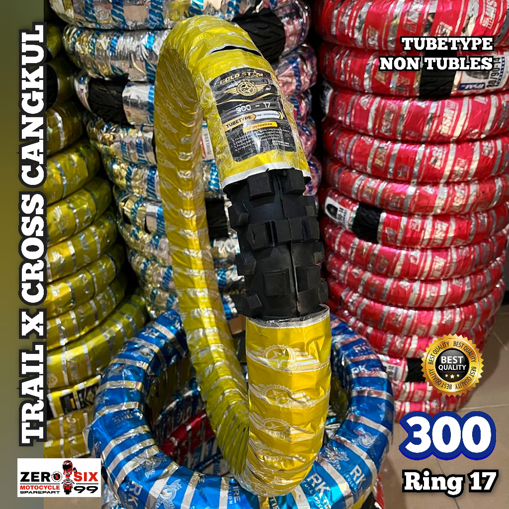 PROMO - BAN LUAR MOTOR TRAIL CROSS X CROS CANGKUL [ 250 , 275 , 300 atau 70/90 , 80/90 , 90/90 ] RIN