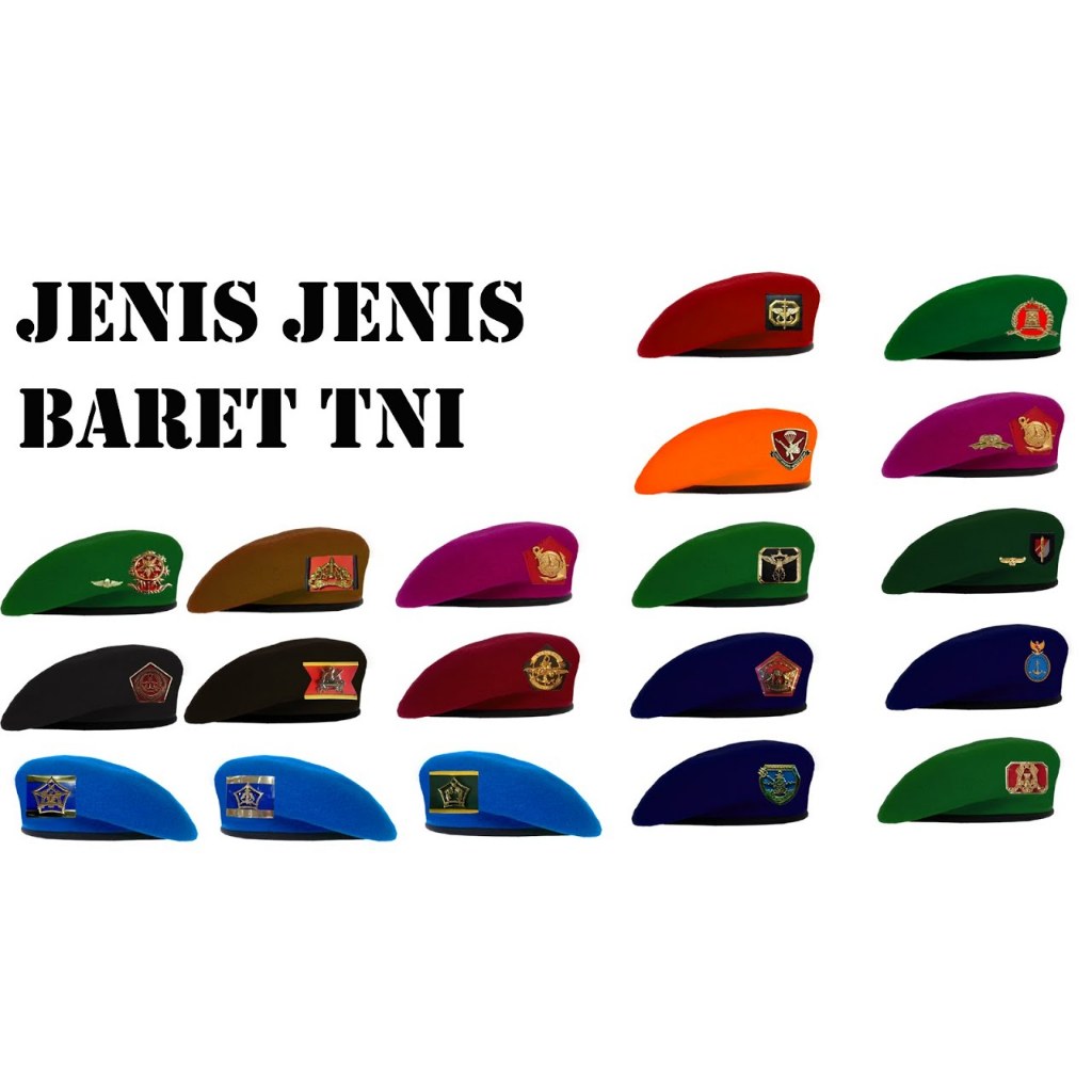 Baret Original Camel - Tni Polri Bareskrim Brimob Akmil Pramuka Menwa