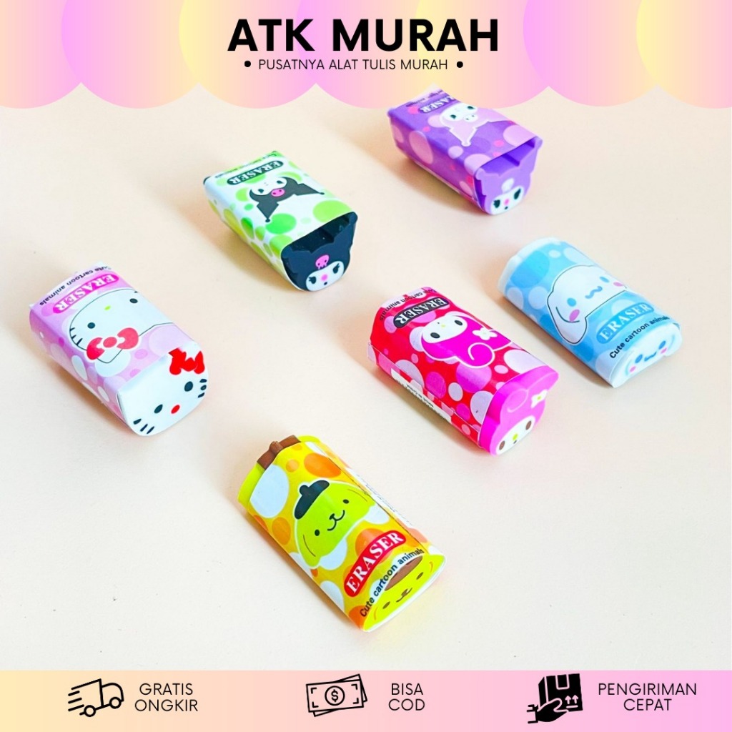 

HAPUSAN LONJONG SANRIO 3D ER-1242 PENCIL ERASER ALAT TULIS SEKOLAH LUCU MURAH TERJANGKAU