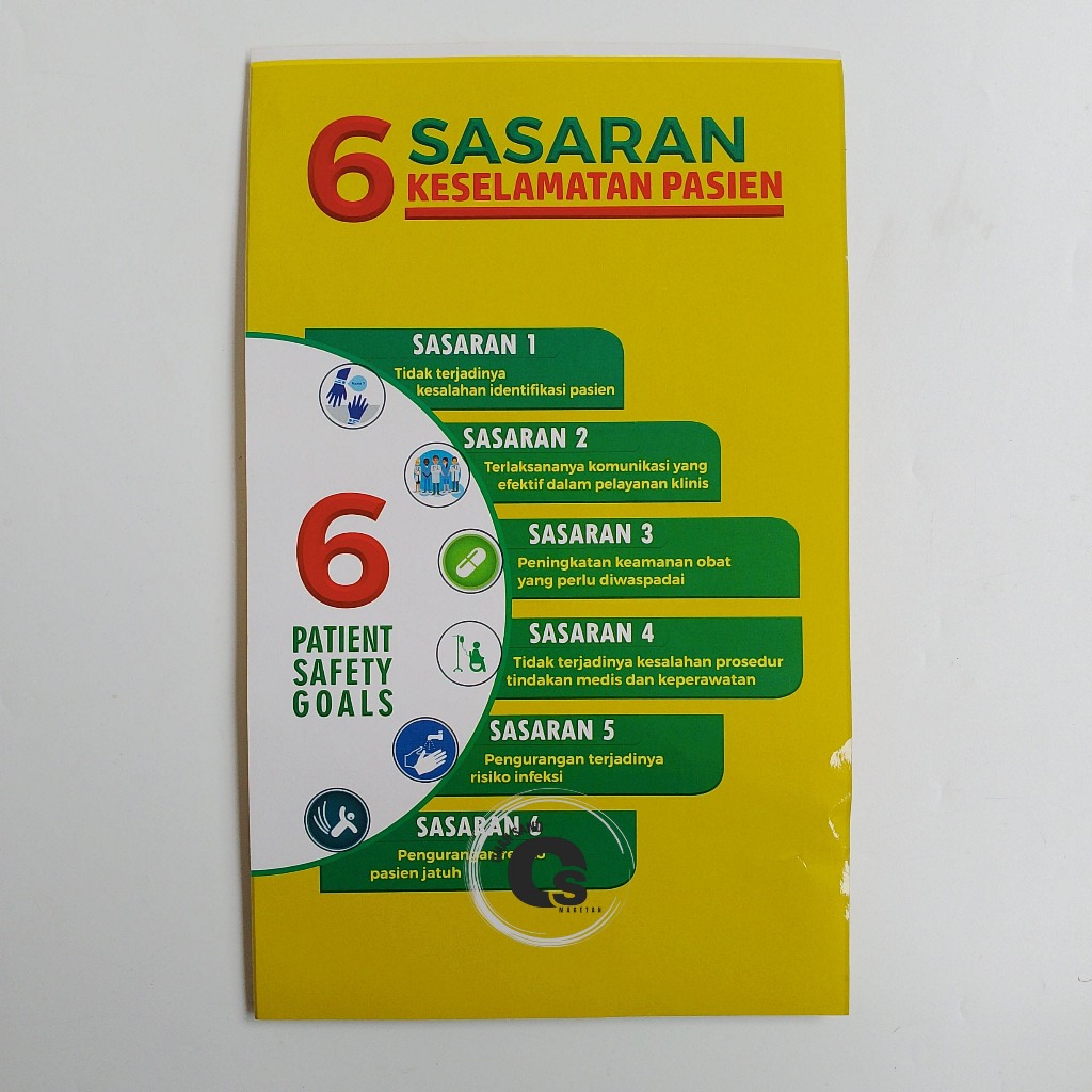 

Stiker 6 Sasaran Keselamatan Pasien - 6 Patient Safety Goals - Stiker Chromo