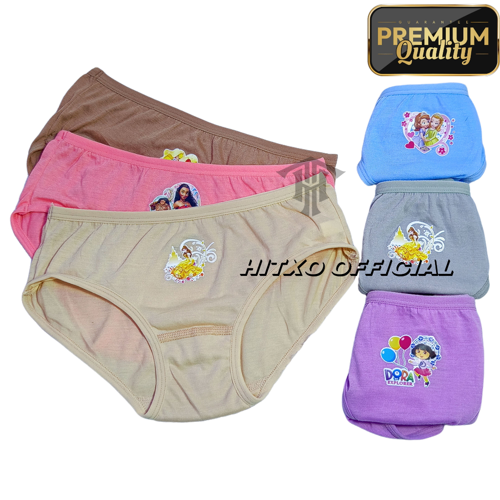 4 Pcs Celana Dalam Anak Perempuan TK Dan SD CD Balita Cewek 1 2  3 4 5 6 7 Tahun
