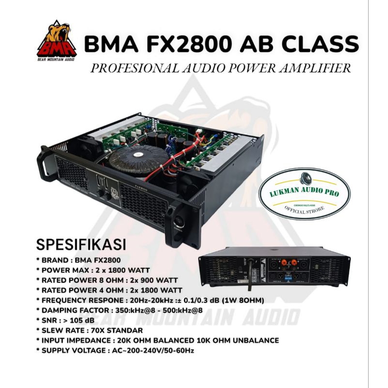 Power amplifier BMA FX2800 Original