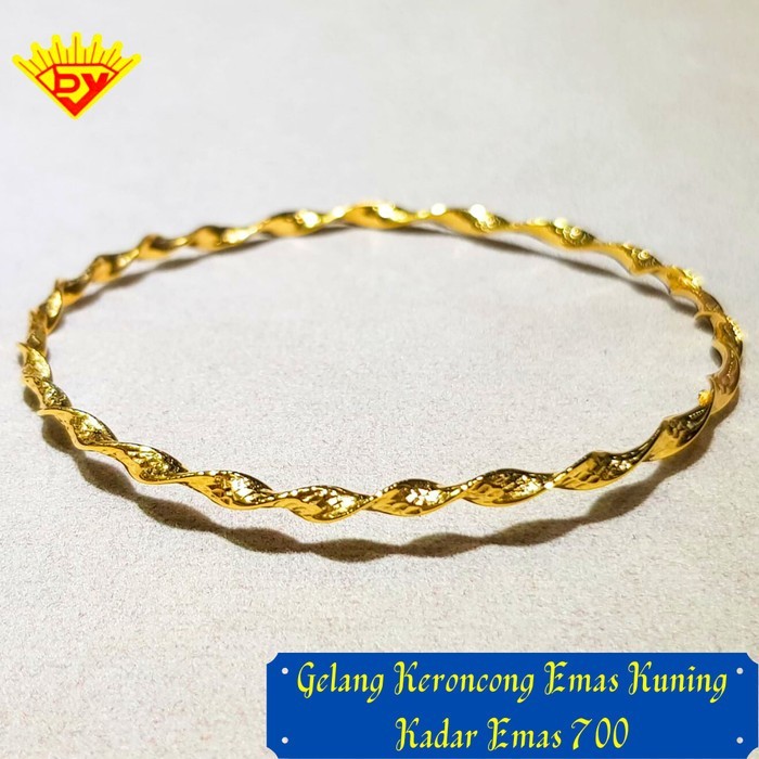 Gelang Keroncong Emas Kuning Kadar Emas 700