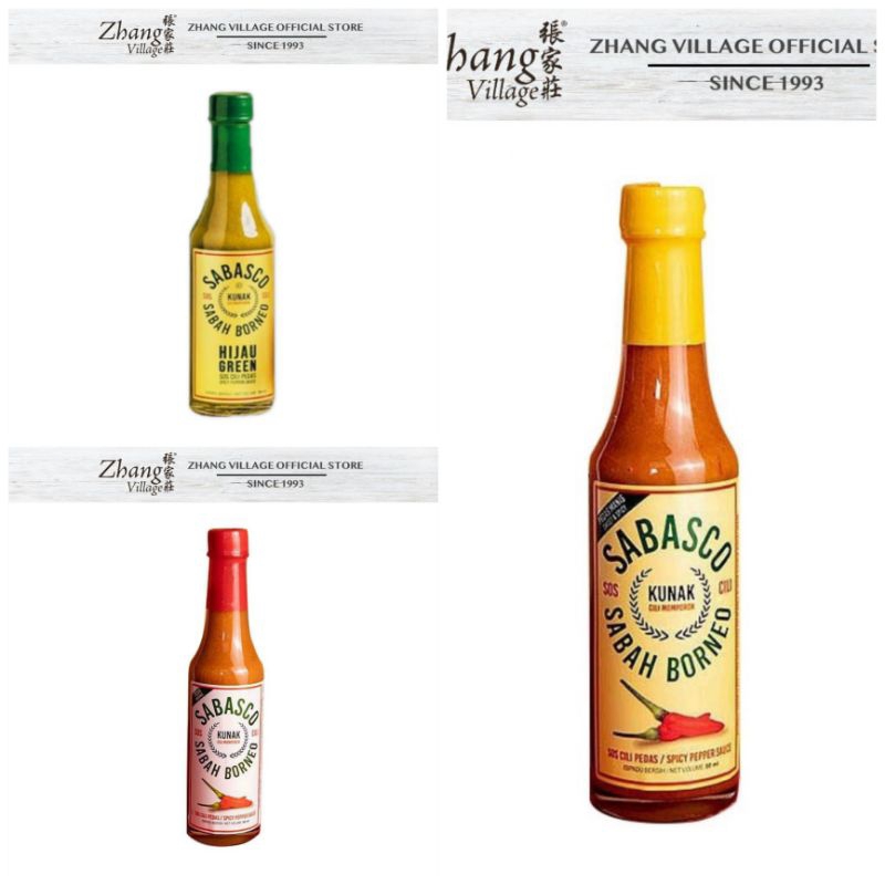 

Sabasco Sabah Chilli Sauce Original / Sweet and Spicy / Green Chilli Flavor / Saus Malaysia 80ml