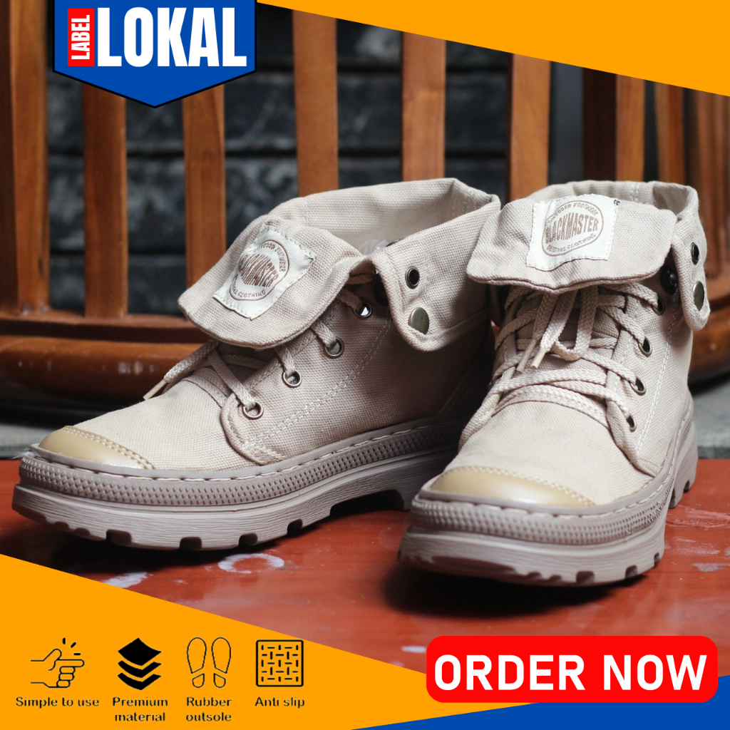 Sepatu Boots Casual Kerja Motoran Pria Keren Simpel Elegan Labelokal