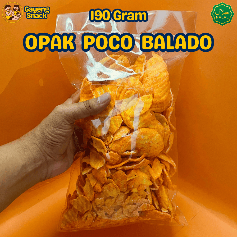 

Opak Poco Poco Balado Keripik Poco Singkong Chitato Pedas