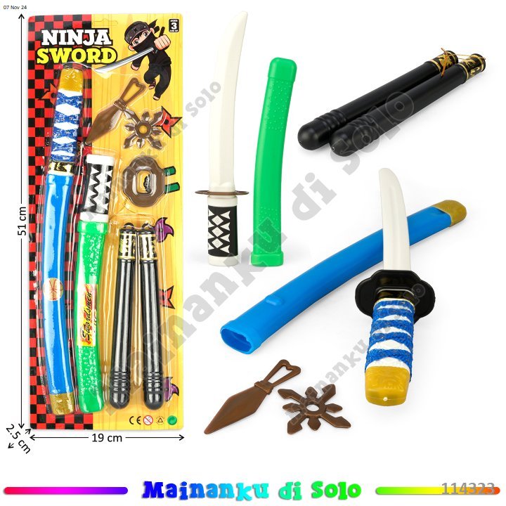Mainanku  Pedang Ninja + Acc Ninja Sword