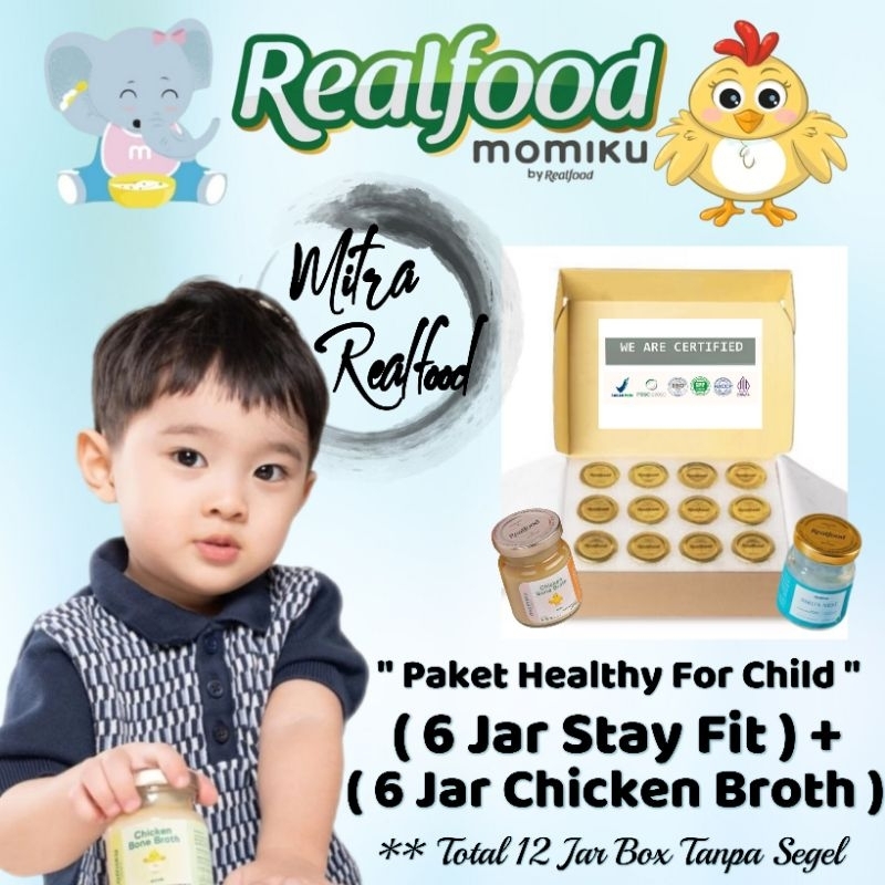 

Realfood Paket Hemat Healthy Stay Fit + Chicken Bone Broth ( 6 + 6 ) Bersertifikat Bpom Halal