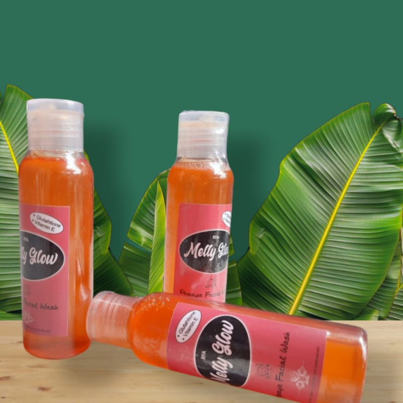 Melly glow sabun pepaya cair kental original asli 100 ml
