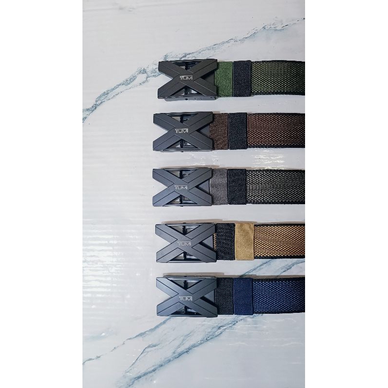 IKAT PINGGANG TUMI KEPALA PUTAR MODEL JEPIT NYLON KANVAS GESPER PRIA IMPORT SABUK PREMIUM