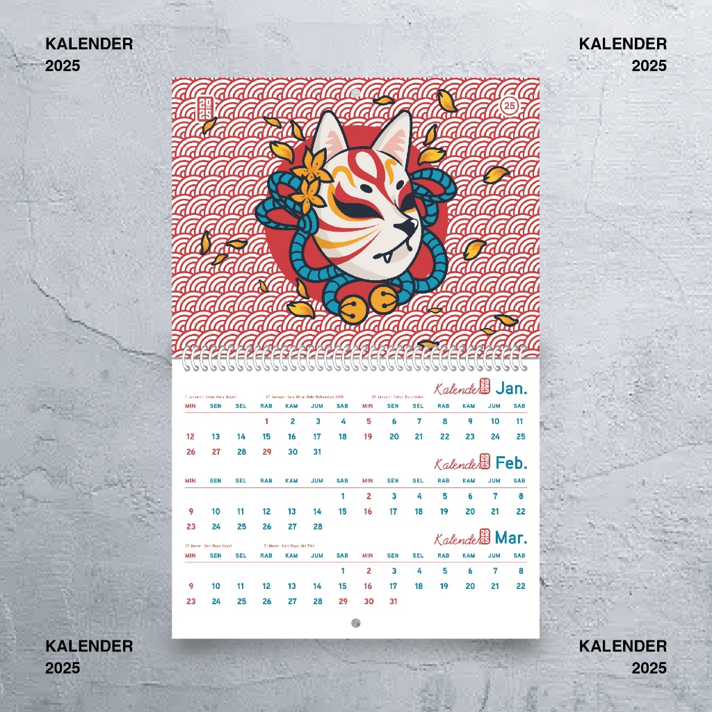 

Kalender Dinding Aesthetic 2025 Jepang