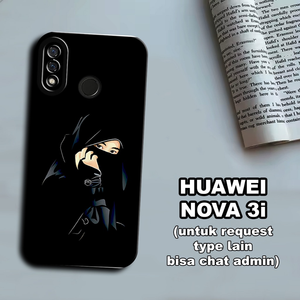 CC32/ Softcase karet lentur untuk huawei nova 3i/Motif hijab/case huawei nova 3i/kesing huawei nova 