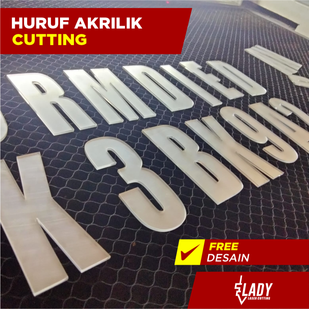 Huruf Akrilik Custom Cutting Huruf Akrilik