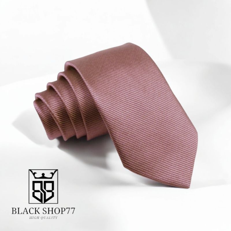Dasi Pria Dasi Panjang Salur Halus Rose Gold 3 Inchi 8 Cm