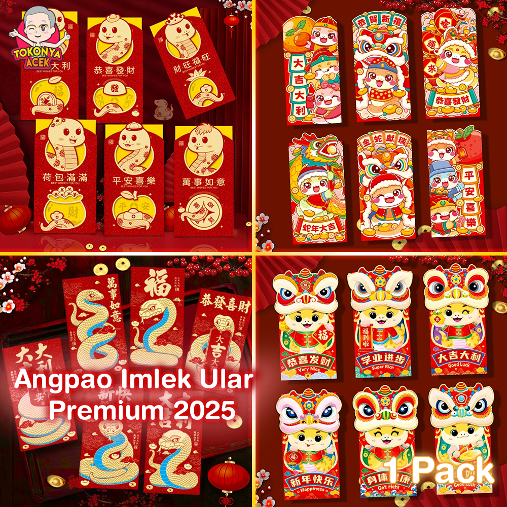 

Angpao Imlek 3D KARAKTER SHIO PREMIUM EMBOSS TIMBUL - Isi 6