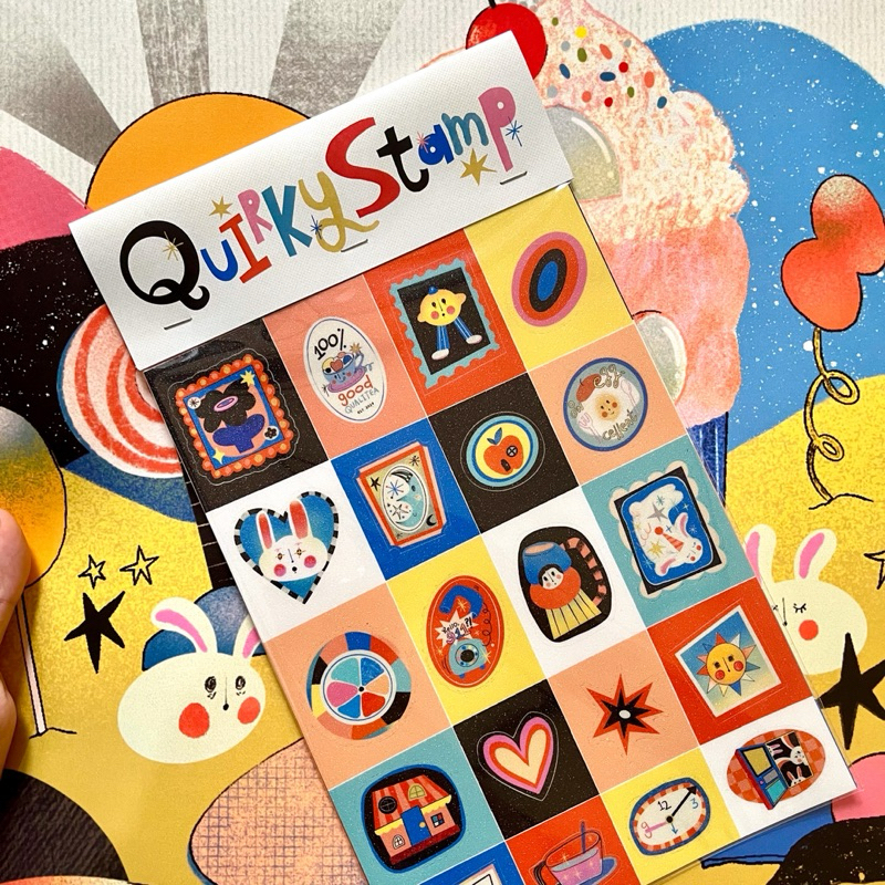 

Serotonnin ✩ Quirky Stamp Glitter Sticker Sheets A5