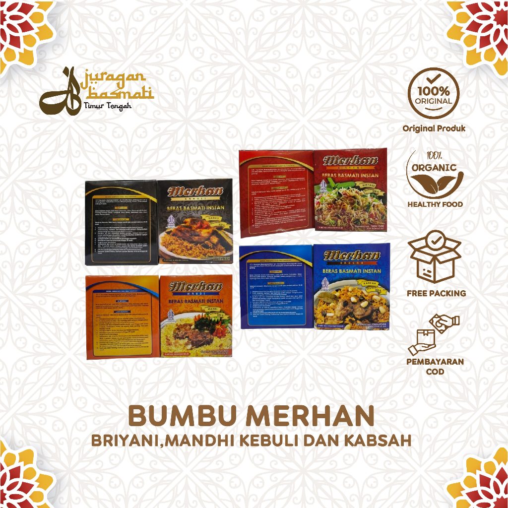 

MERHAN Beras Basmati Instant Bumbu Mandi Kabsah Briyani Kebuli