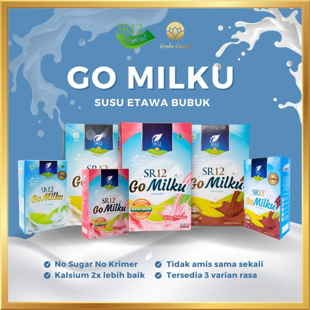 

Gomilku Susu Kambing Etawa SR12 Bervarian Rasa Mulai Dari Original, Strawberry Dan Coklat 200gr