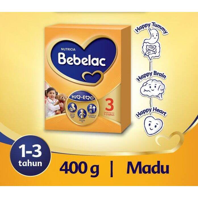 SUSU BEBELAC 3 RASA MADU DAN VANILA BERAT 400/800/1000/1800 GRAM