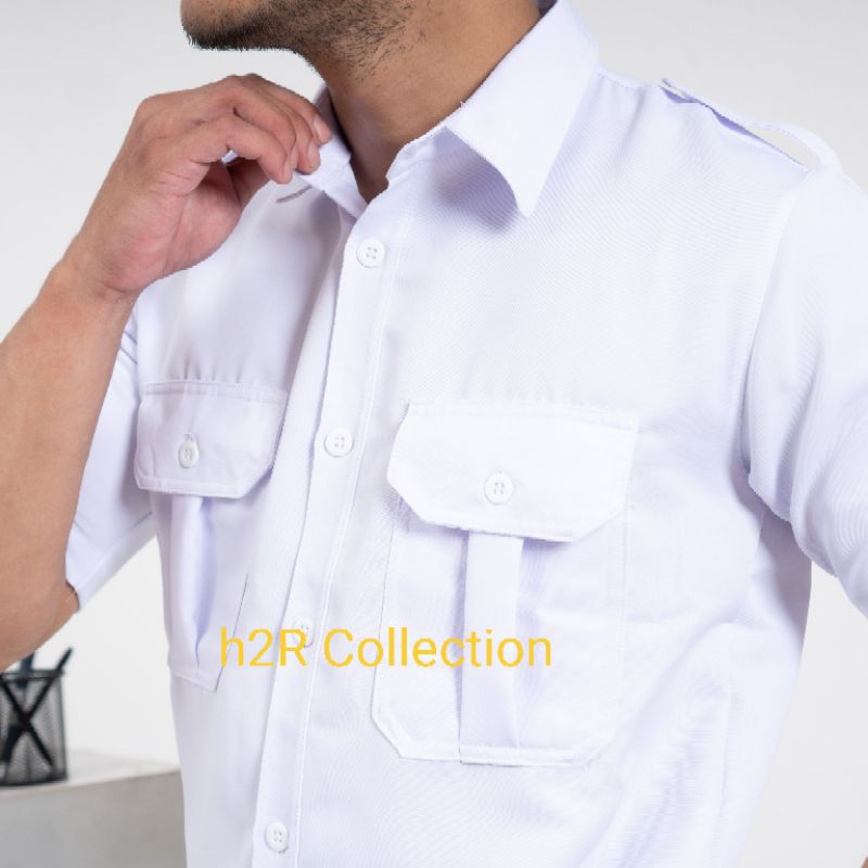 kemeja pdh putih kemeja pns harian putih baju pdh putih lengan pendek baju pdh pns putih